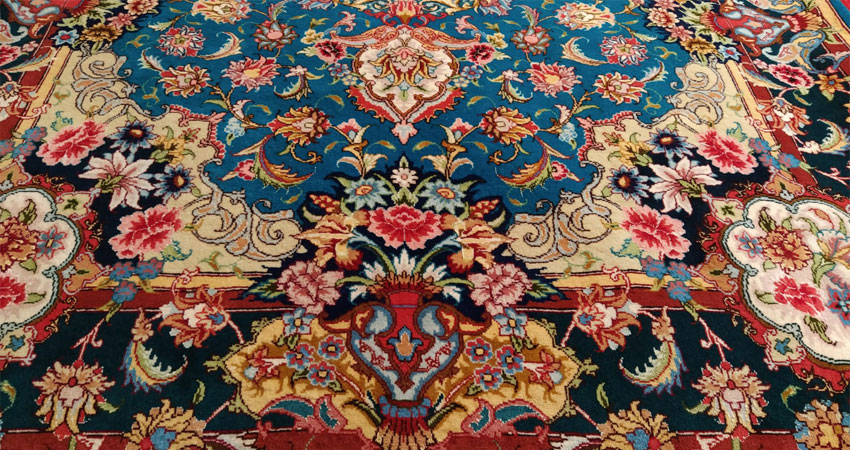 انواع فرش دستباف ابریشم